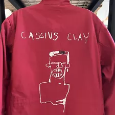 SUPREME Basquiat Cassius Clay M-65 Field Jacket Red Sz M 2013 FW13