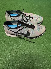 Size 10 - Nike Flyknit Racer 2015 Multi-Color Good Condition No Shoe Box.