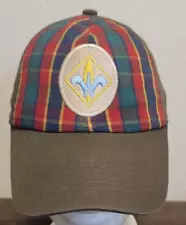 Boy Scout Uniform Hat Green Plaid YOUTH S Official WEBELOS Cap Adjustable