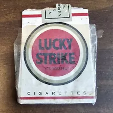 WW2 U.S. Lucky Strike Cigarette Pack ~ Empty Antique Retro Vintage Memorabilia