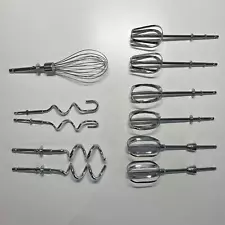 Assorted Lot of Metal Beaters Mixer Attachments Beaters Dough Hooks Whisk