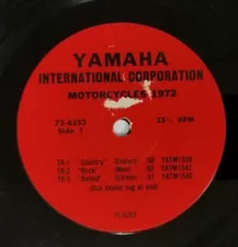 No Artist - Yamaha International Corporation Motorcycles 1972 1972 7" Yamaha Int