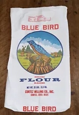 Blue Bird Cloth Flour Sack #25 Excellent condition Cortez Colorado