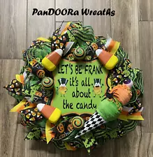 Halloween Candy Deco Mesh Wreath