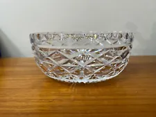 Vintage Cut Crystal Large Bowl, 9 5/8" Diameter, 4" High, Weight is 5 Lbs 12 Oz