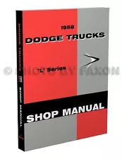 1958 Dodge Truck Shop Manual Pickup Power Wagon Panel Big Truck Repair Service