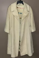 Lilli Ann Vintage Mo hair ? designer over coat 1960's ? Era ? Large Please Read