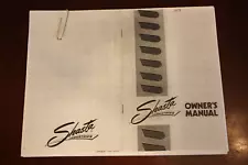 SHASTA COMPACT CAMPER TRAILER OWNER'S MANUAL & 2 FLYERS PHOTOCOPIY