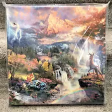 Thomas Kinkade Disney Bambi's First Year 14" x 14" Gallery Wrapped Canvas w/ COA