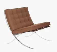 Authentic Knoll Barcelona Chair by Ludwig Mies van der Rohe in Tan Leather