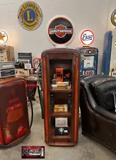 Rustoration 1950’s HARLEY DAVIDSON Gilbarco Gas Pump w/ Shelves - Mancave Decor