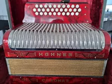 Hohner Corona II GCF Accordion Red- W/ Case