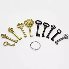 10 Pack Skeleton Key Sets for Vintage Old Furniture Antique Furniture Cabinet