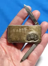 SILVER MONEY CLIP GROOMING TOOLS "MARTY" APPLIED ANTIQUE FIRE TRUCK VINTAGE