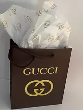 NEW GUCCI Shopping Bag/Gift Bag and Logo Tissue Authentic