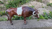 Breyer #370 Texas Longhorn Bull Chestnut Pinto Vintage