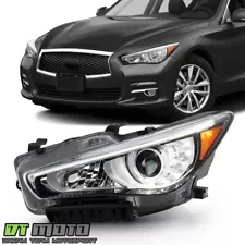 For 2014-2022 Infiniti Q50 w/o AFS LED DRL Projector Headlight Headlamp - Driver