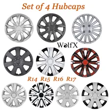 14" 15" 16" 17" Set of 4 Wheel Covers Snap On Full Hubcaps For R14 R15 R16 R17