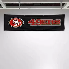 For San Francisco 49ers Football Fans 2x8 ft Flag Gift Man Cave Banner