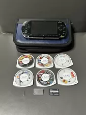 Sony PSP 1001 Playstation Portable Handheld Bundle Games Charger Memory TESTED