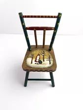 Handpainted Santa Claus Decorative Small Display Chair Christmas Winter