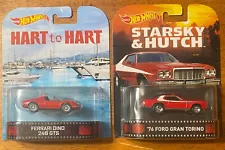 Hot Wheels Retro Entertainment HART TO HART FERRARI & STARSKY HUTCH FORD TORINO