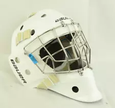 Bauer 940 Certified Straight Bar Goalie Mask Senior Size MED White (0711-4483)