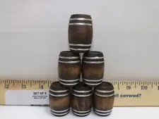 G SCALE WHISKEY BARRELS WINE BARRELS 1/24 DIORAMA MODEL TRAIN CARGO SET OF 6