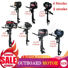 HANGKAI 2/4-Stroke 3.5/3.6/4/6/6.5/7 HP Boat Engine Outboard Motor Water Cooling