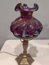 Fenton Iridescent glass Student Lamp