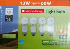 Compact Fluorescent Spiral EverydayLiving 13 watt (4 bulbs) soft white