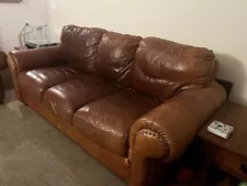 Used Leather Sofa and Loveseat In Good Condition