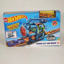 Hot Wheels City Turbo Jet Car Wash Toy Playset Connects To Other Sets Brand New