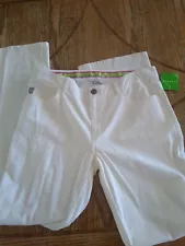 NEW Lilly Pulitzer Corduroy Pants Women 8 Stretch Bootcut Off White Read