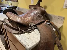 Horse Saddle, Leather, Used, Good Condition!