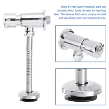 Toilet Potty with Flush Urine Valve Urinal Flushometer Silver Lengthen