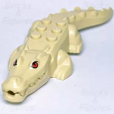 LEGO Alligator Albino Crocodile with Evil Red Eyes Zoo Pirate NEW