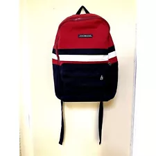 Tommy Hilfiger Canvas Backpack, Red Navy Blue White, Roomy