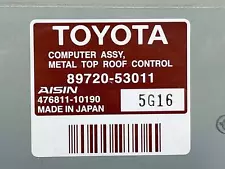 2010 Lexus Is350 Convertible Metal Top Control Module Computer Id 89720-53011 15 (For: Lexus IS350)