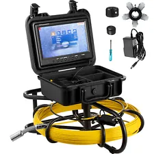 VEVOR 40m/150ft 9" Sewer Pipe Inspection Camera DVR HD 1200 TVL IP68 Waterproof