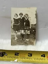 Antique Photo Snapshot Of Women In 1920s Bathing Suits, High Socks Showing Legs