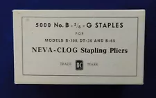 NEVA-CLOG NO B 3 /8 G STAPLES FOR MODELS B-100, DT-30 AND B-65 -- BOX OF 5000