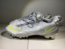 Used Size 10.5 Nike Zoom ZM Vapor Carbon Fly TD 2 White/Volt Football Cleats