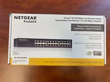 NETGEAR ProSAFE JFS524 24-Port Fast Unmanaged Ethernet Switch - (JFS524-200NAS)