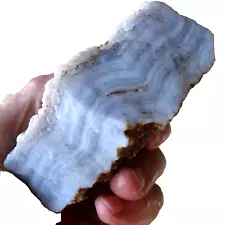 rle BLUE LACE AGATE ROUGH, NICE! 3.5" x 2.5" x 1.5" , 0.72 lbs. VERY RARE!