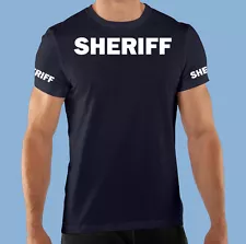 Sheriff, Black, T Shirt, Business, Safety Professional, Cotton, Short Sleeve