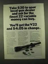 1972 Weaver V22 Scope Ad - Finest Money Can Buy