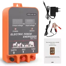 10 KM Fence Charger Electric Fence Energizer for Livestock Horse Goat Pigs