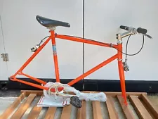 Fuji Declaration 54cm Bicycle Orange Complete Original Frame Fixed Gear + Chain