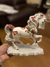 Vtg Princeton Gallery Porcelain Unicorn Sculpture-beautiful “Yuletide Wonder"